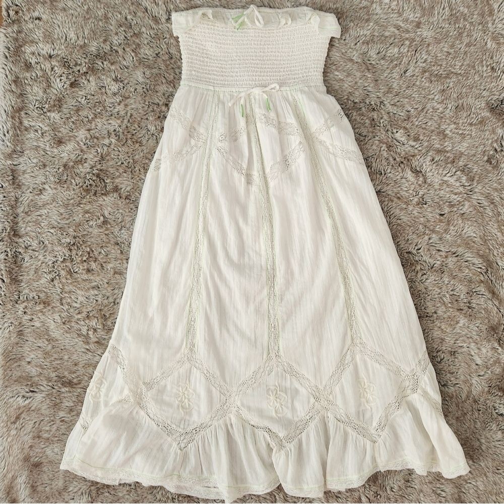 Free People Hi Hello Midi‎ Dress in White Combo Brand New with Tags